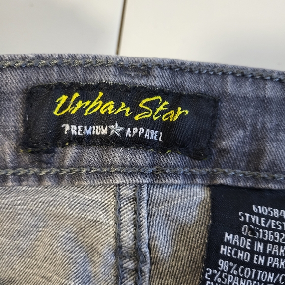 Urban Star Premium Apparel, Men's Jeans, Charcoal Gray, Straight Legs, Size36x30 - Picture 2 of 11